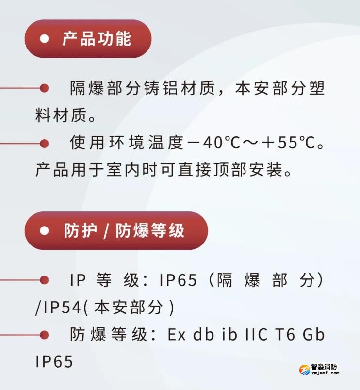 JTY-GM-GSTN9811(Ex)/WIS、GSTN9812(Ex)/WIS海灣隔爆煙感溫感產品功能